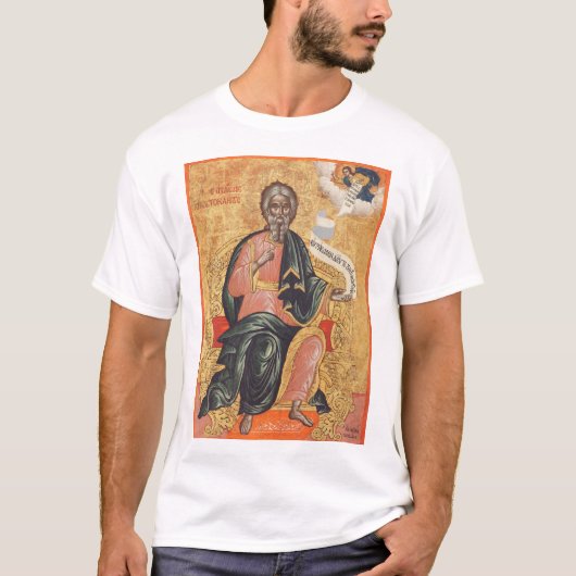 De heilige Andreas, het orthodoxe icoon van de apo T-shirt (Voorkant)