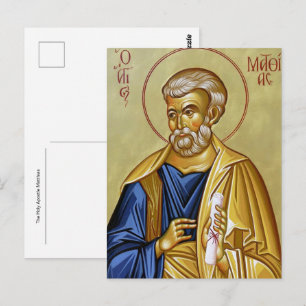 De Heilige Apostel Matthias Orthodoxe Christelijke Briefkaart