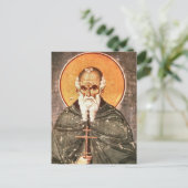 De heilige Athanasius, een orthodox icoon van de A Briefkaart (Staand voorkant)