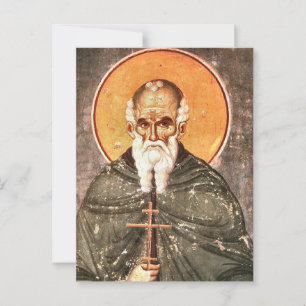 De heilige Athanasius, een orthodox icoon van de A Briefkaart