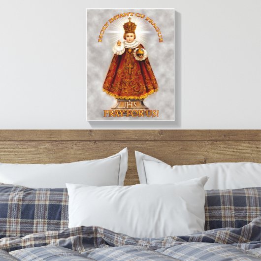 De Heilige Baby van Praag Canvas Afdruk (Insitu (Slaapkamer))