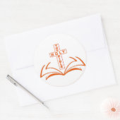 De Heilige Bijbel Logo Ronde Sticker (Envelop)