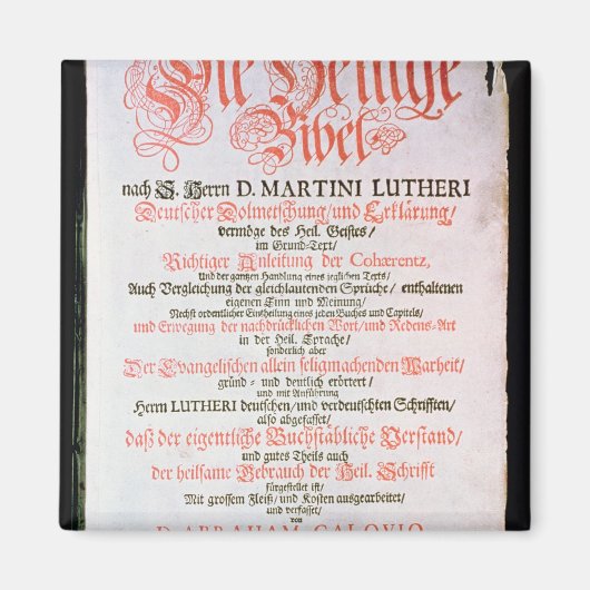 De Heilige Bijbel, Vol. I., 1681 Magneet (Voorkant)