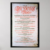 De Heilige Bijbel, Vol. I., 1681 Poster (Voorkant)