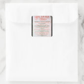 De Heilige Bijbel, Vol. I., 1681 Vierkante Sticker (Tas)