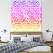 De heilige blauwdrukken | Miami Sunset, Seed of Li Canvas Afdruk (Insitu (Slaapkamer))