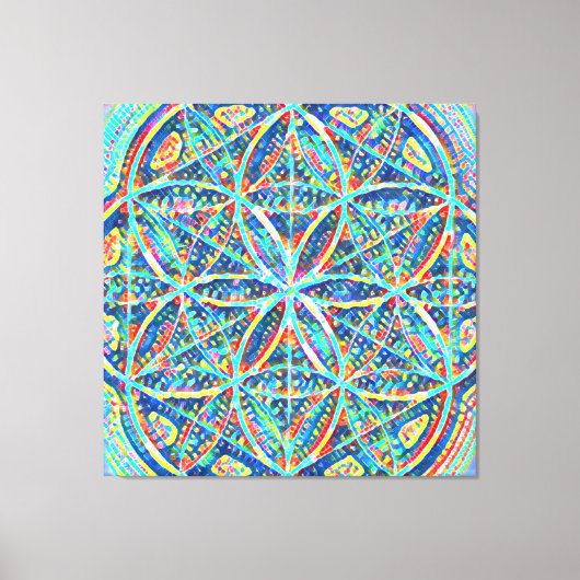 De heilige blauwdrukken | Tegel mozaïek, zaaigoed Canvas Afdruk (Voorkant)