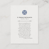 De heilige Brendan, de Orthodoxe Kaart van het Geb Plaatskaartje (Achterkant)