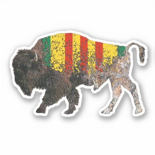 De heilige buffel van de Vietnamveteraan Sticker (Voorkant)