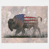 De heilige buffelbak fleece deken (Voorkant (Horizontaal))