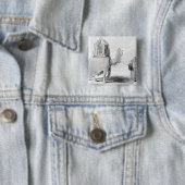 De Heilige Camel Vierkante Button 5,1 Cm (In situ)