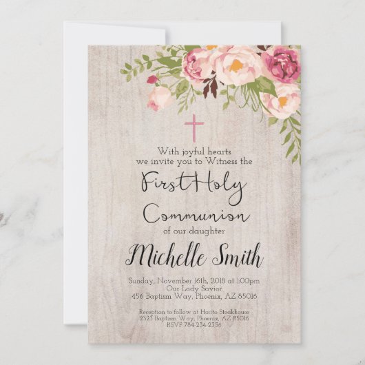 De Heilige Communie van het Manuscript van het flo Kaart (Voorkant)