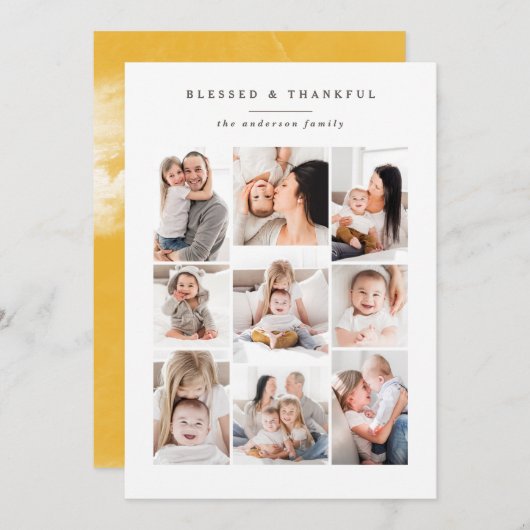 De heilige & Dankbare multikaart van de Feestdagenkaart (Voorkant / Achterkant)