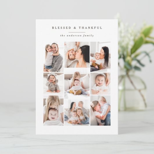 De heilige & Dankbare multikaart van de Feestdagenkaart (Staand voorkant)