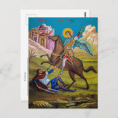 De heilige Demetrius van Thessalonica Briefkaart (Voorkant / Achterkant)