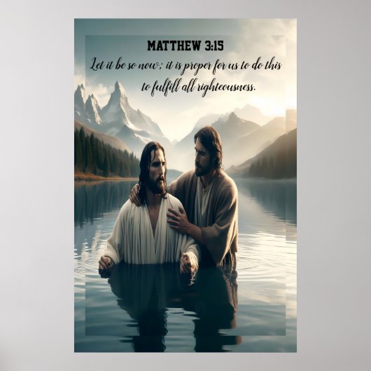 De heilige doop van Jezus Poster (Voorkant)