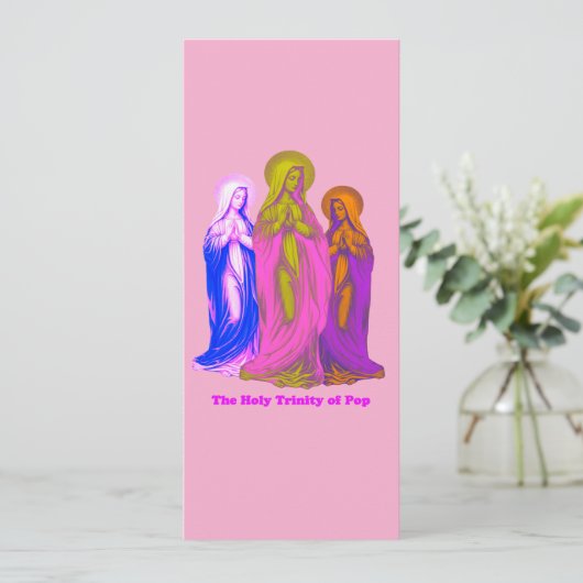 De Heilige Drie-eenheid van Pop Kleurrijke Maagden Kaart (Staand voorkant)