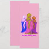 De Heilige Drie-eenheid van Pop Kleurrijke Maagden Kaart (Voorkant / Achterkant)