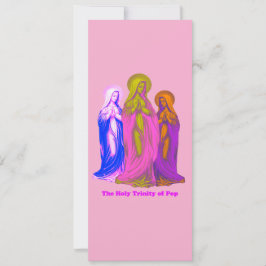 De Heilige Drie-eenheid van Pop Kleurrijke Maagden Kaart