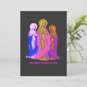 De Heilige Drie-eenheid van Pop Kleurrijke Maagden Kaart (Staand voorkant)