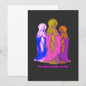De Heilige Drie-eenheid van Pop Kleurrijke Maagden Kaart (Voorkant / Achterkant)