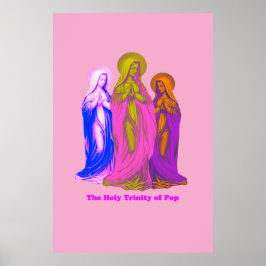 De Heilige Drie-eenheid van Pop Kleurrijke Maagden Poster