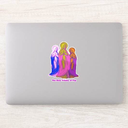 De Heilige Drie-eenheid van Pop Kleurrijke Maagden Sticker (Computer)