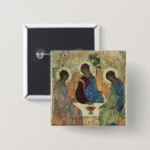 De Heilige Drievuldigheid, 1420 Vierkante Button 5,1 Cm (Voorkant /achterkant)