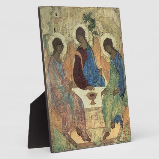 De Heilige Drievuldigheid, 1420s (tempera op het p Fotoplaat (Zijkant)