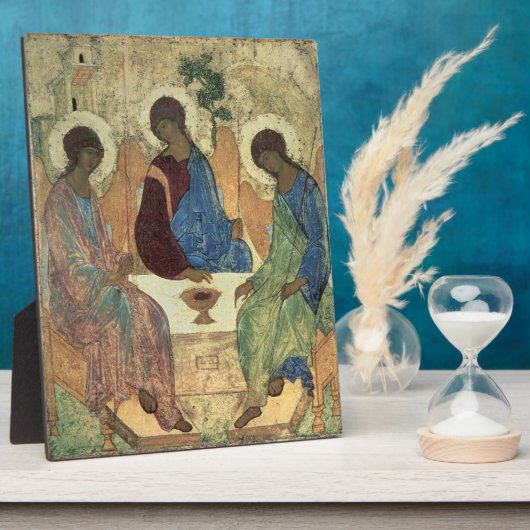 De Heilige Drievuldigheid, 1420s (tempera op het p Fotoplaat (Zijkant)