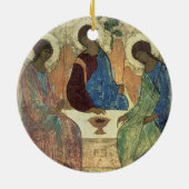 De Heilige Drievuldigheid, 1420s (tempera op het p Keramisch Ornament (Achterkant)