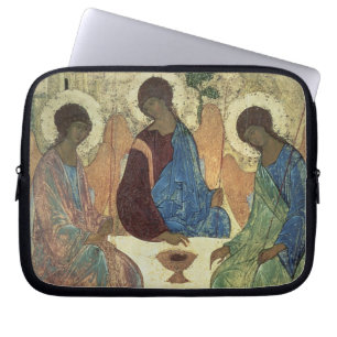 De Heilige Drievuldigheid, 1420s (tempera op het p Laptop Sleeve