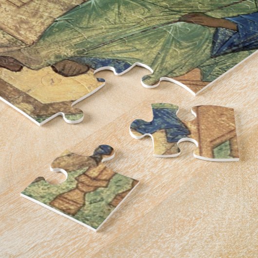 De Heilige Drievuldigheid, 1420s (tempera op het p Legpuzzel (Zijkant)