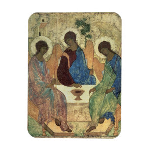 De Heilige Drievuldigheid, 1420s (tempera op het p Magneet