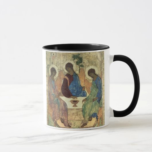 De Heilige Drievuldigheid, 1420s (tempera op het p Mok (Rechts)