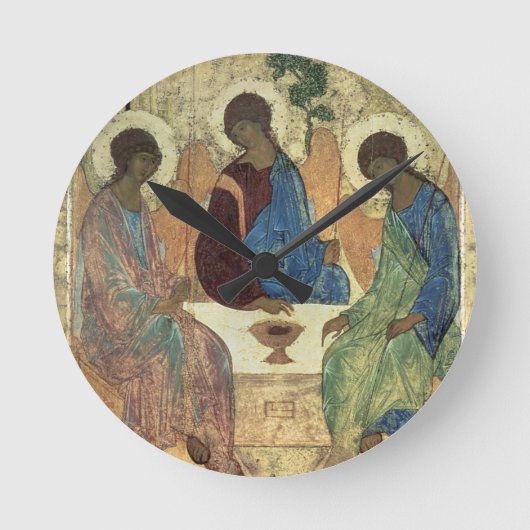 De Heilige Drievuldigheid, 1420s (tempera op het p Ronde Klok (Voorkant)