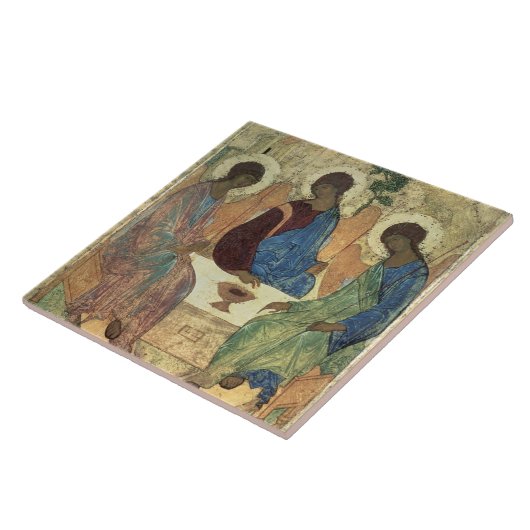 De Heilige Drievuldigheid, 1420s (tempera op het p Tegeltje (Zijkant)