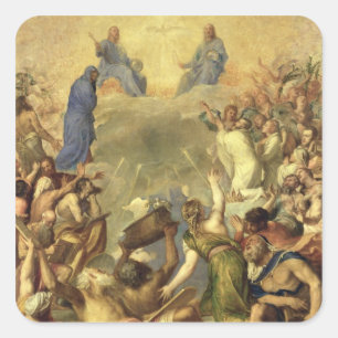 De Heilige Drievuldigheid, 1553/54 (olie op canvas Vierkante Sticker