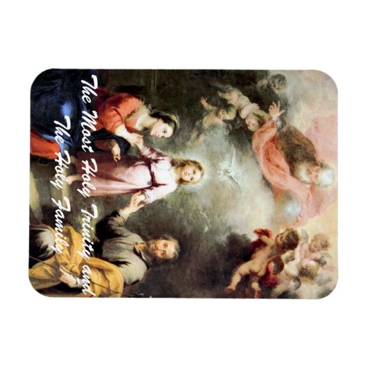 De Heilige Drievuldigheid en de Heilige Familie Magneet (Horizontaal)