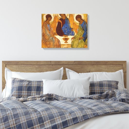 De Heilige Drievuldigheid van Andrei Rublev Canvas Afdruk (Insitu (Slaapkamer))