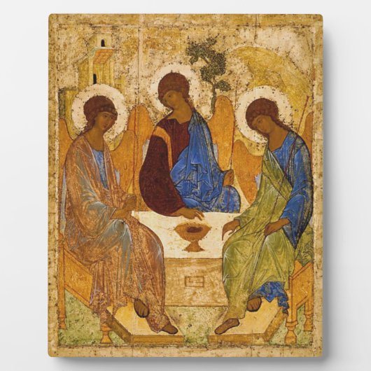 De Heilige Drievuldigheid van Andrei Rublev Fotoplaat (Voorkant)