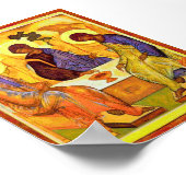 De Heilige Drievuldigheid van Andrei Rublev. Gewel Poster (Hoek)