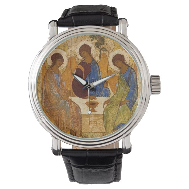 De Heilige Drievuldigheid van Andrei Rublev Horloge (Voorkant)