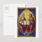 De Heilige Drievuldigheid van Jean Bourdichon onge Briefkaart (Voorkant / Achterkant)