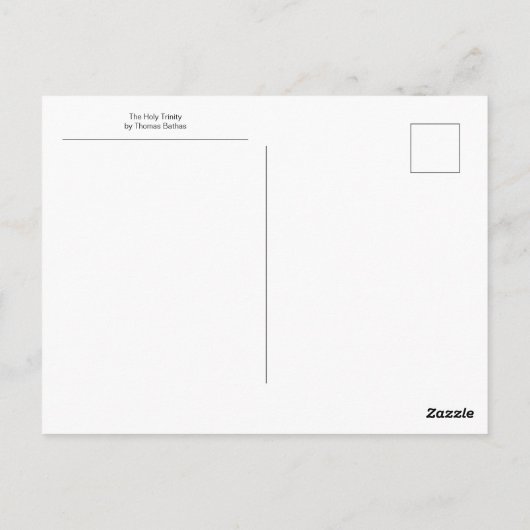 De Heilige Drievuldigheid van Thomas Bathas Briefkaart (Achterkant)