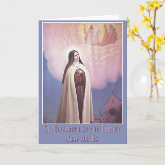 De heilige Elisabeth van de Drie-eenheid, karmelie Kaart (Gele Bloem)