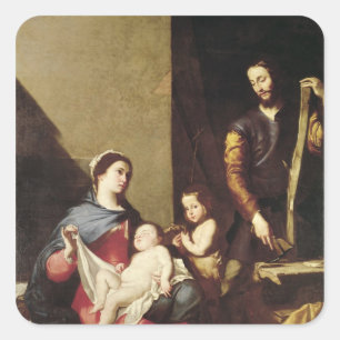 De Heilige Familie, 1639 Vierkante Sticker