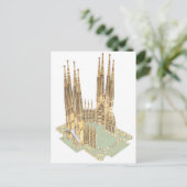 De Heilige Familie Antonio Gaudi. Barcelona Spanje Briefkaart (Staand voorkant)