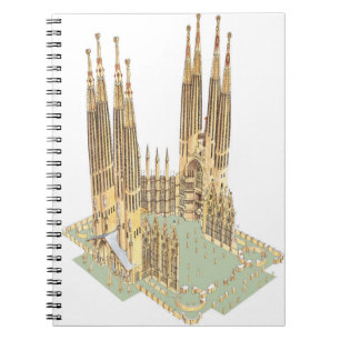 De Heilige Familie Antonio Gaudi. Barcelona Spanje Notitieboek