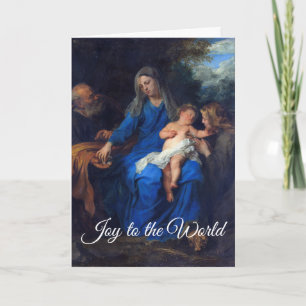 De Heilige Familie Baby Jezus Kerstgroeten Feestdagen Kaart